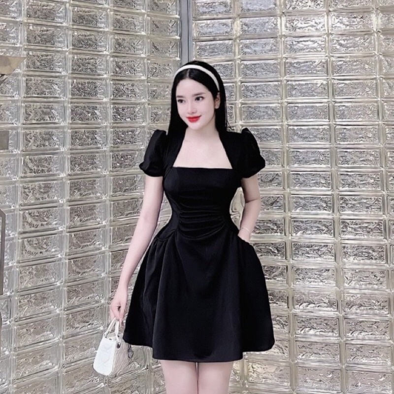 Váy umi cổ vát dúm thân miin