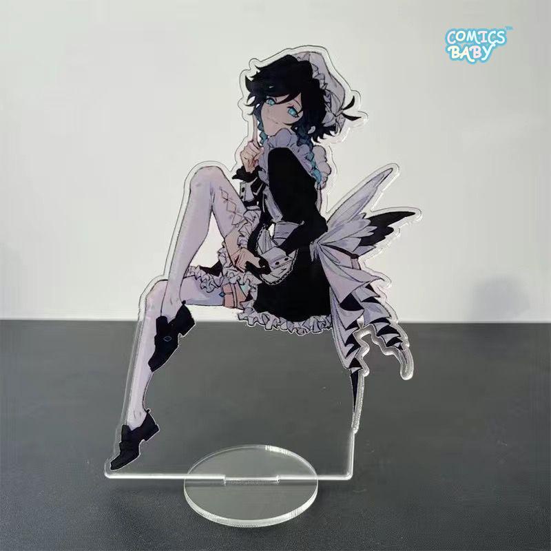 Genshin Impact Acrylic card Acrylic Stand Cafe Maid  Zhongli  Xiao Nahida Keqing Venti Gift