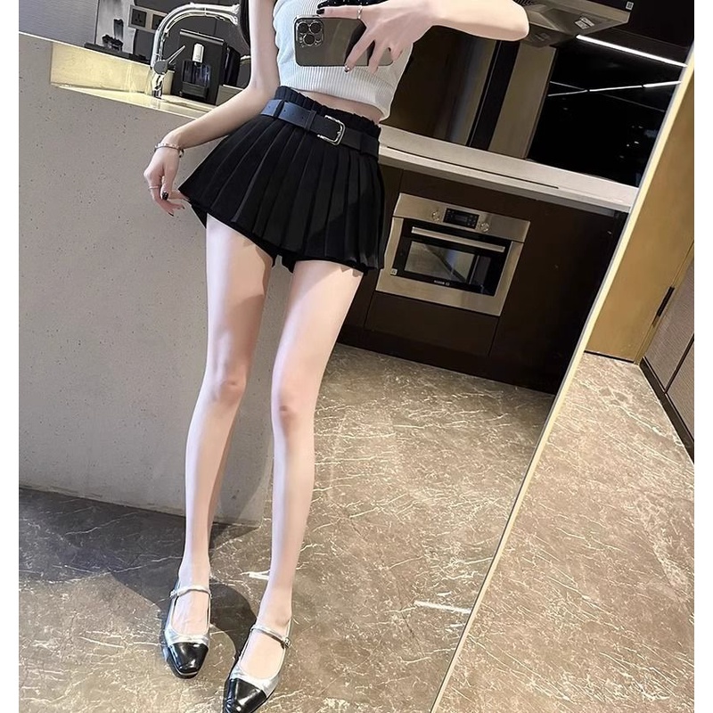 Chân Váy chiffon Chữ a Xếp Ly Lưng Cao Thời Trang Cho Nữ