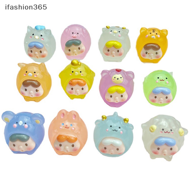 Mô Hình Biểu Tượng Cung Hoàng Đạo Hoạt Hình mini 2cm Bằng Nhựa resin Phát Sáng Thời Trang ifashion365