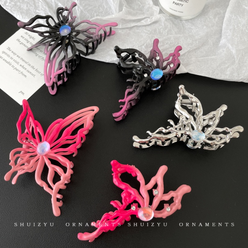 Kẹp Tóc Hình Bướm 10cm Màu gradient Phong Cách Hàn Quốc Thời Trang Cho Nữ