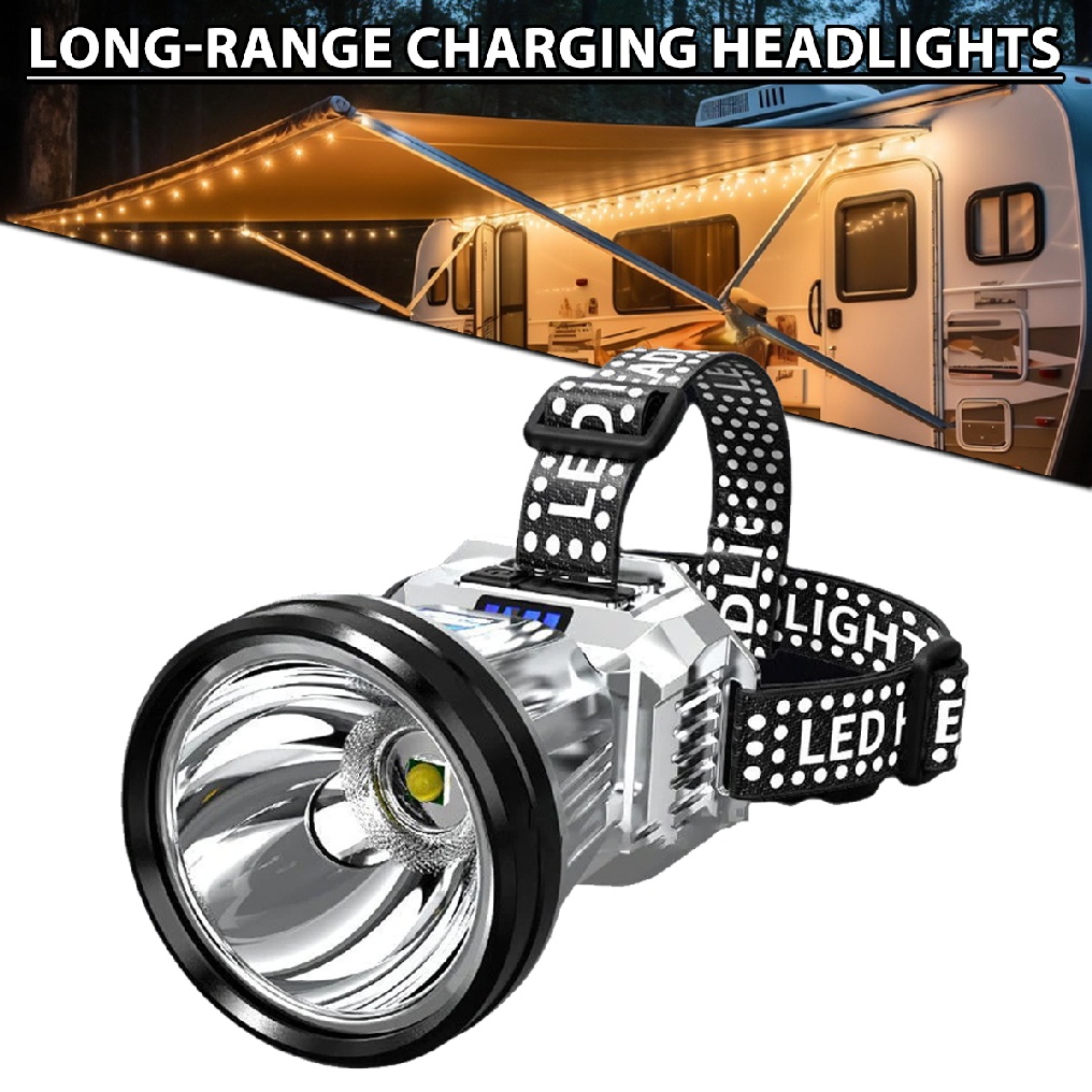 Super Bright Rechargeable High Power LED Headlamp Outdoor Waterproof Camping
