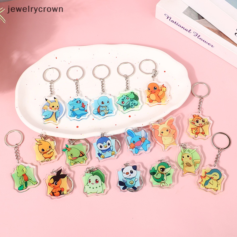 Móc Khóa Mô Hình Nhân Vật Hoạt Hình pokemon pikachu squirtle charmander Bằng acrylic Cho Trẻ Em