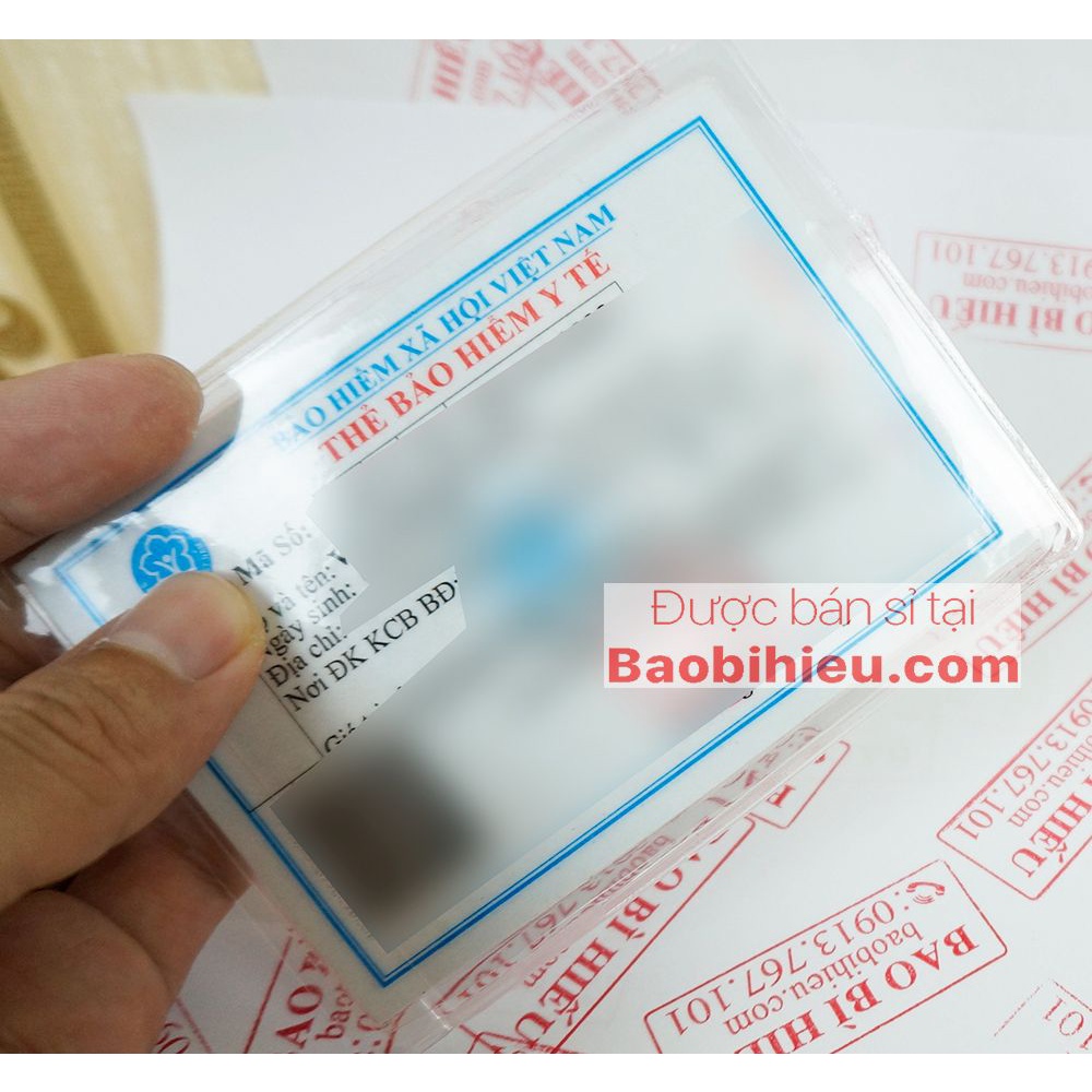 Combo 20 túi đựng A7 (thẻ bảo hành, thẻ bảo hiểm y tế cũ, cà vẹt cũ...) nhựa dẻo PVC bamarau B232