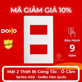 Mặt nạ âm tường 2 thiết bị dobo korea - mặt công tắc, mặt ổ cắm dùng cho hạt công tắc