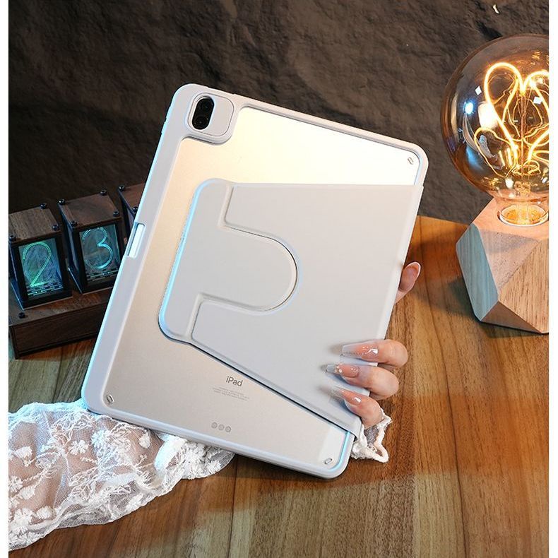Bao Da Máy Tính Bảng Màu Trong Suốt Có Thể Xoay 360 Độ + Ngăn Đựng Bút Cho redmi pad se 11 2023 / xiaomi pad 5 pro / 6 pro 11 inch