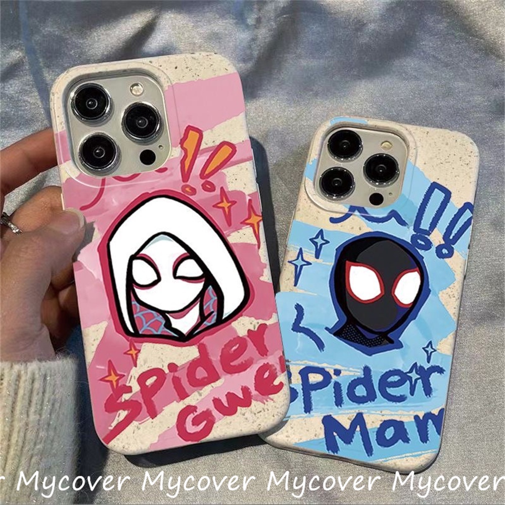 Ôp Điện Thoại Silicon Dẻo Họa Tiết Spiderman Kiểu graffiti Cho iphone 11 12 13 14 15 pro max x xr xs 8 7 6 plus se 2020 Ốp