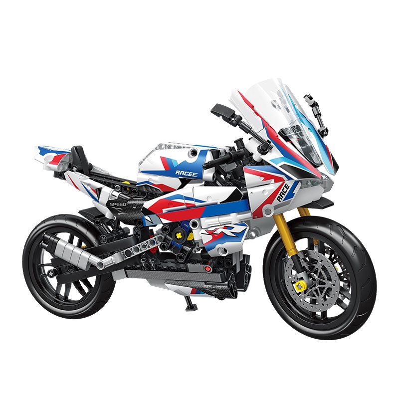 Bộ Đồ Chơi lego Lắp Ráp Xe Mô Tô Hai Mảnh Màu Xanh Dương Tiêu Chuẩn Thích Hợp Làm Quà Sinh Nhật Cho Bé Trai Bé Gái