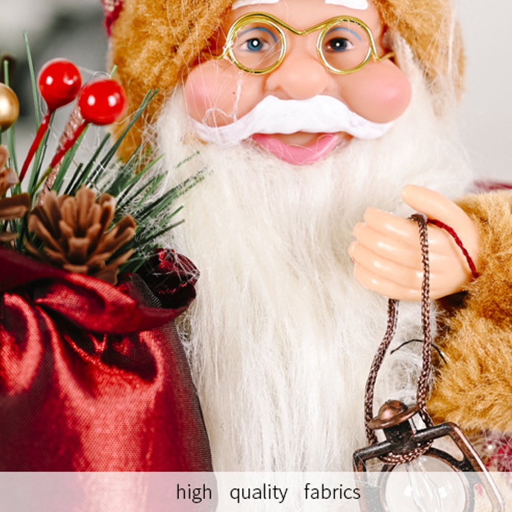 Búp Bê Ông Già Noel Trang Trí Cây Thông Giáng Sinh Kèm Túi Quà Tặng Để Bàn Trang Trí