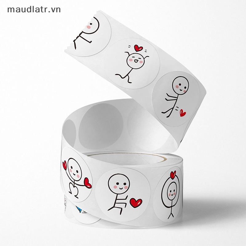 Cuộn 500 Miếng Dán Trang Trí Quà Tặng Đám Cưới Xinh Xắn