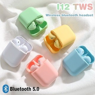 Macaron Tai Nghe bluetooth 3d tws 5.0 i12 Có mic