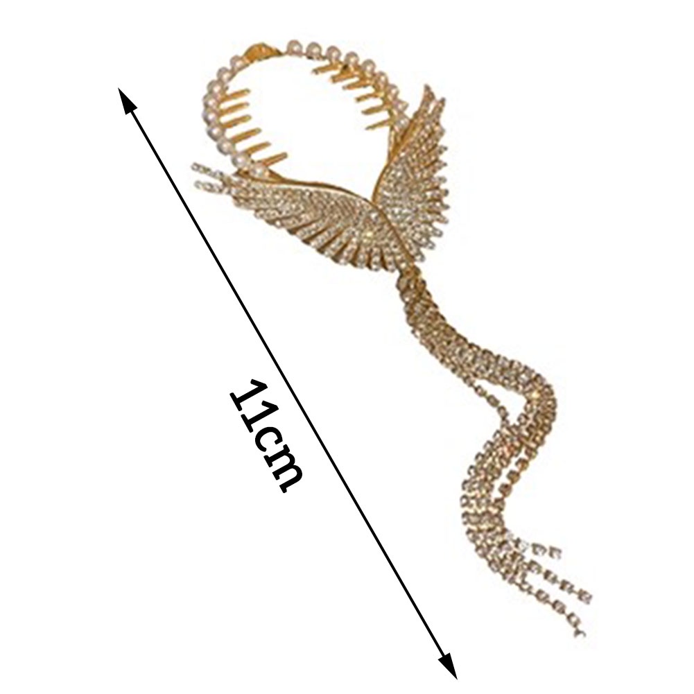 Trâm Cài Tóc Đính Kim Tuyến Và Tua Rua Phong Cách vintage Cho Nữ