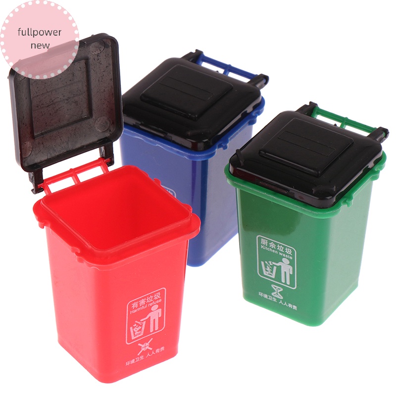 Fullpowernew Mô Hình Thùng Rác mini Tỉ Lệ 1: 12 Trang Trí Nhà Búp Bê