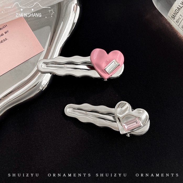 Kẹp Tóc Màu Hồng y2k Viền Tua Rua Bên Mới 2023 Cho Nữ