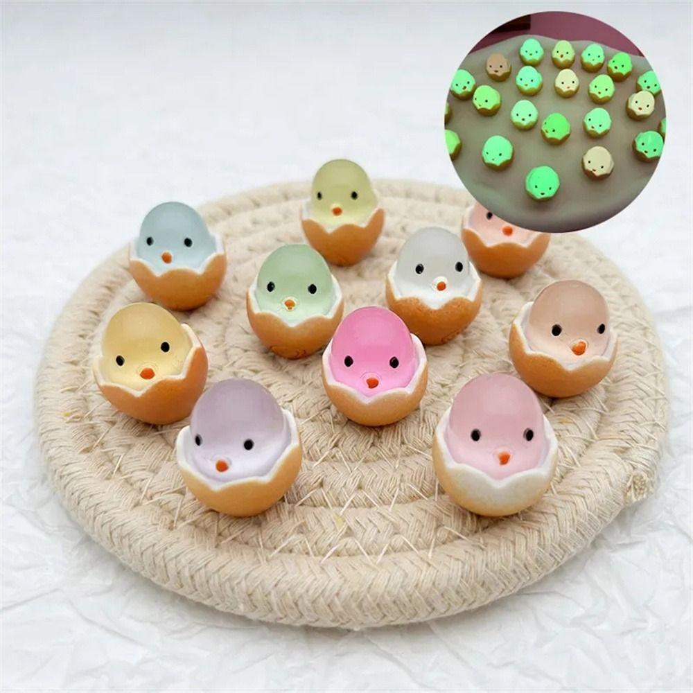 Gofidin Tượng Gà Con Hoạt Hình Dạ Quang mini Đa Năng Trang Trí Xe Hơi