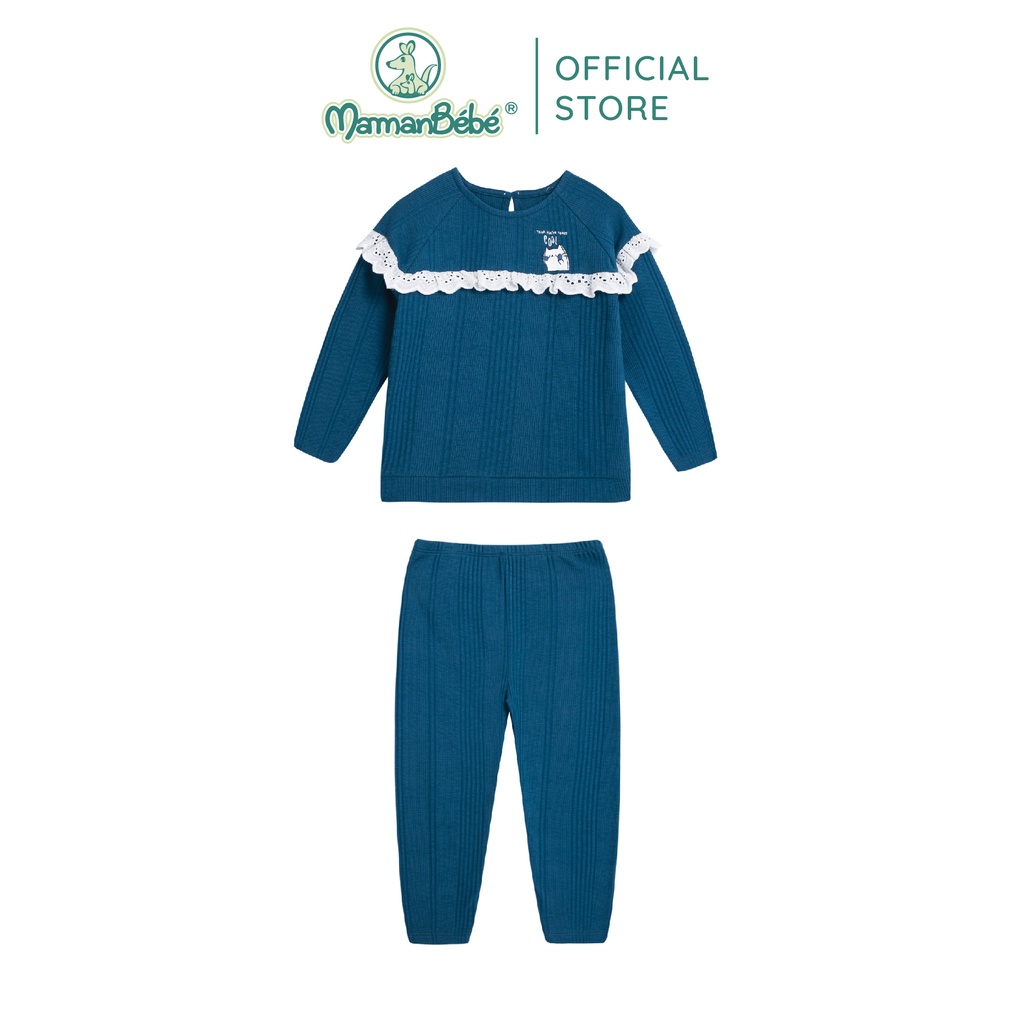 Bộ dài tay La Pomme Mèo Billy quàng khăn