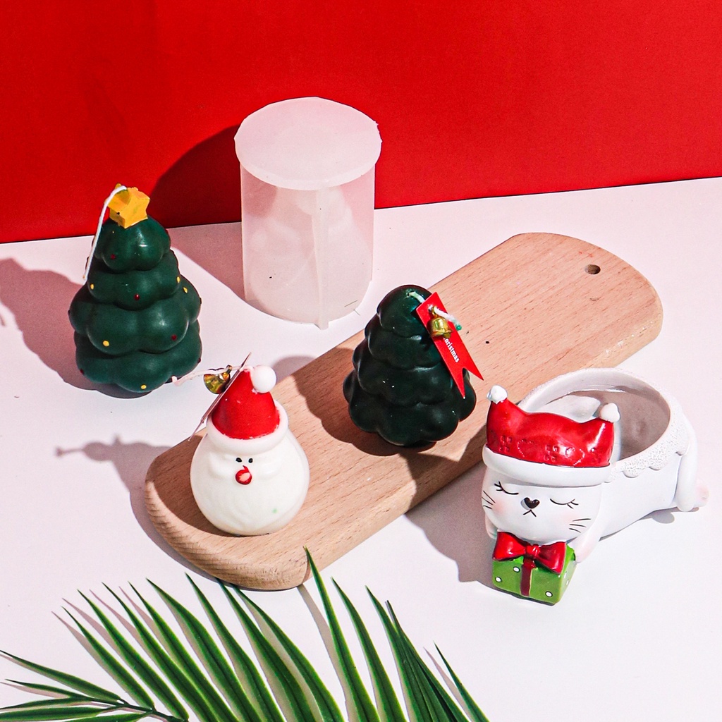 Khuôn silicone Làm Nến Hình Cây Thông Giáng Sinh