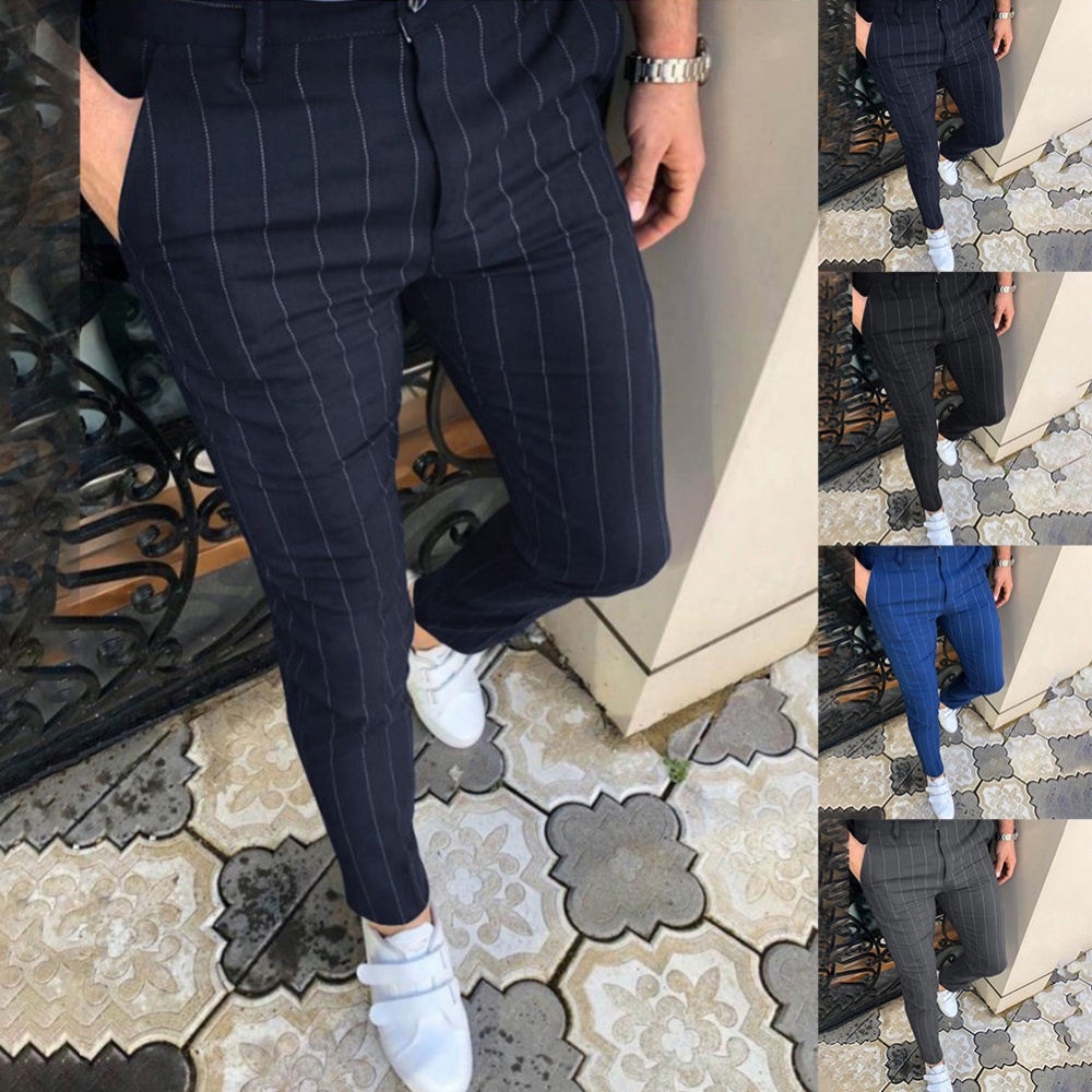 Quần Tây Kẻ Sọc Thời Trang Công Sở Thanh Lịch Cho Nam