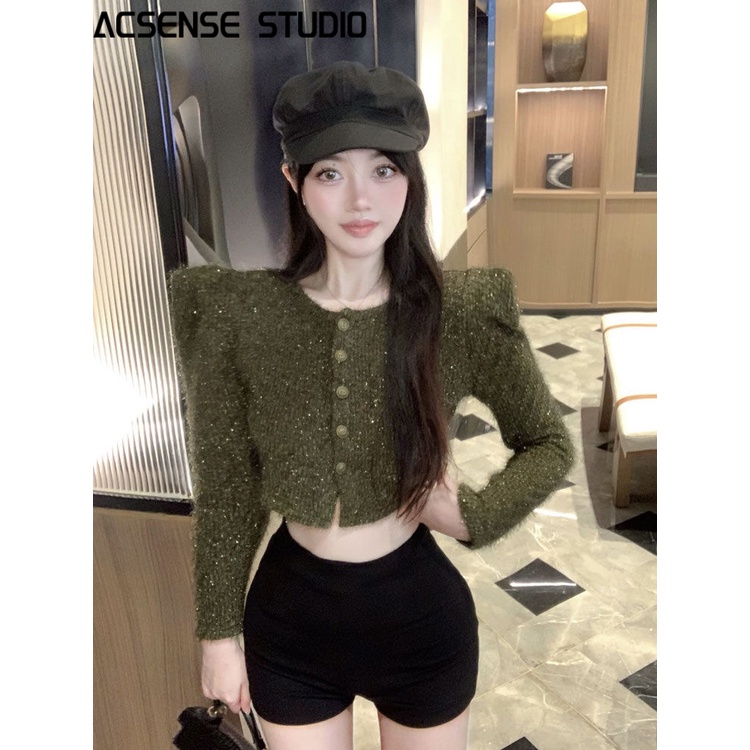 ACSENSE STUDIO áo khoác dù áo khoác bomber Sôi động New Style Thanh lịch cozy WJK2300LI8 41Z231011