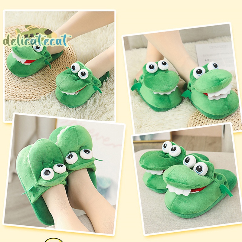 Dép Bông Cá Sấu Hoạt Hình Vui Nhộn Đi Bộ Với Miệng Mở Và Khiêu Vũ Ấm Áp Thoải Mái Quà Tặng Giáng Sinh Cho Bé Trai Bé Gái
