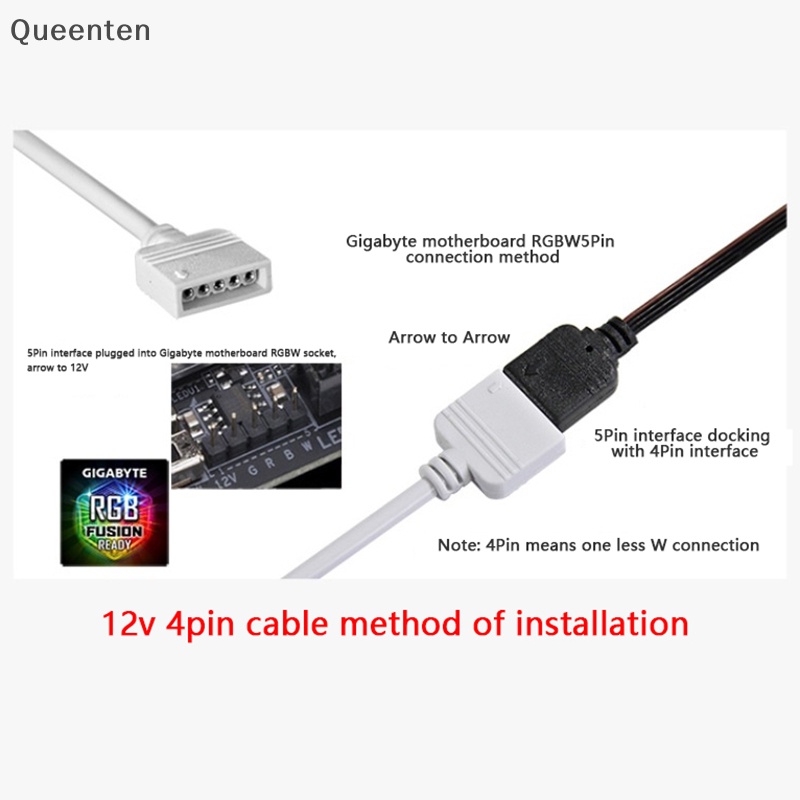 Dây Cáp Chia Cổng 12v 4pin 5v 3 pin 1 Sang 4 / 3 / 2 argb Kèm Bộ Chuyển Đổi Chuyên Dụng diy qt