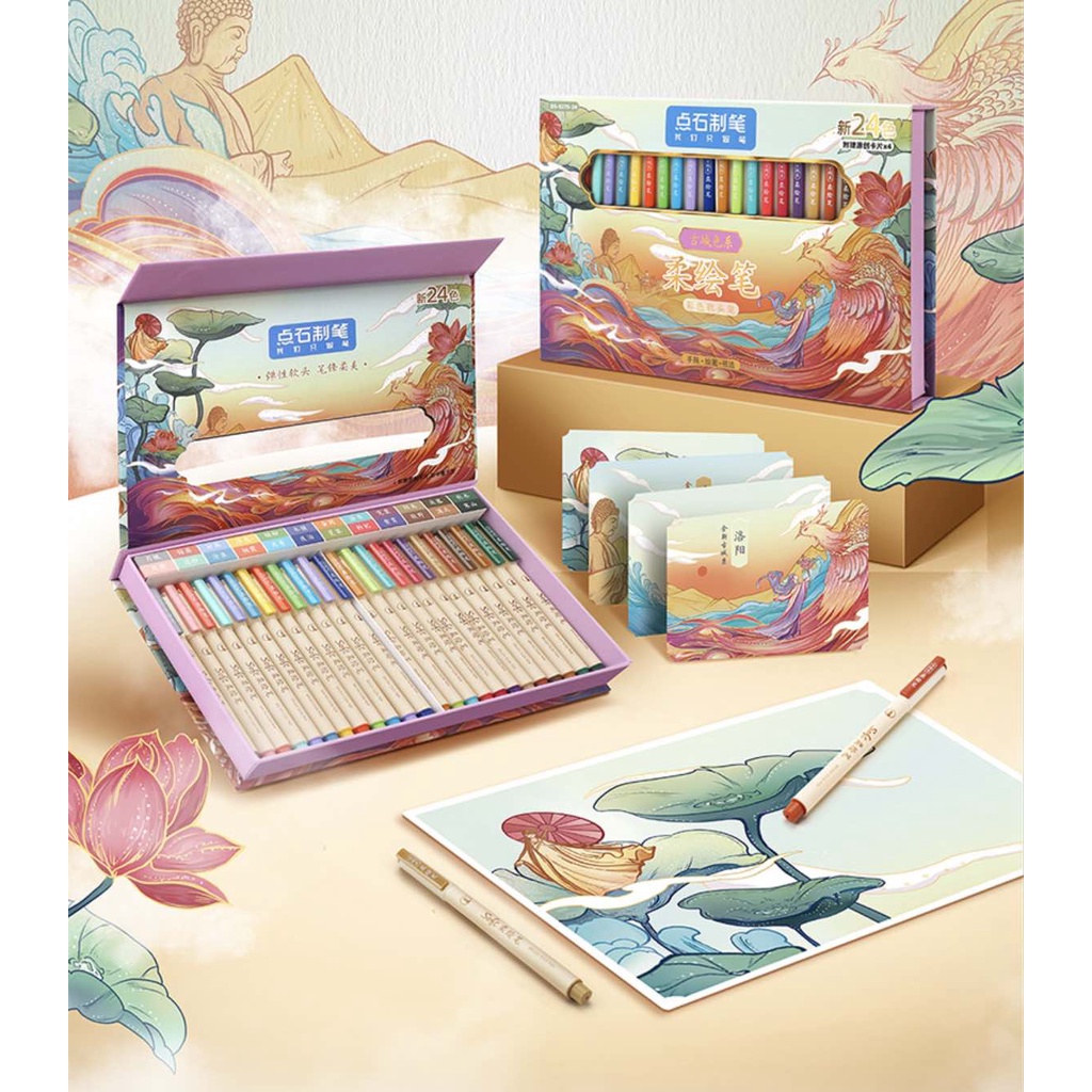 Bộ 24 Bút Brush Soft Viết Thư Pháp Calligraphy/Bullet Journal Ngòi Cao Cấp