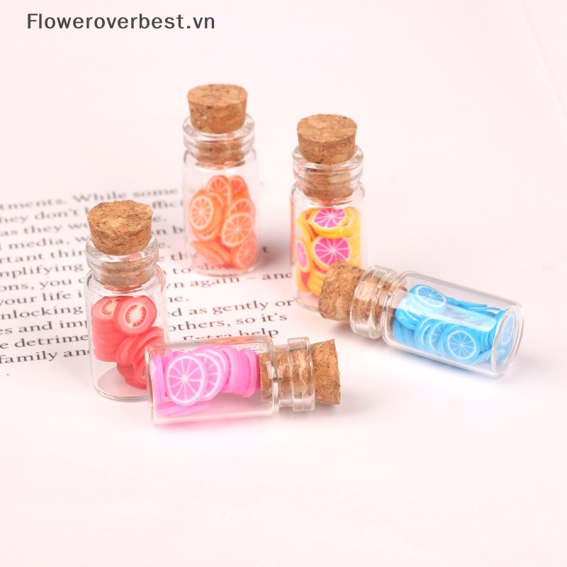 Set 5 Hũ Thủy Tinh Đựng Trái Cây Khô Bánh Kẹo Tỉ Lệ 1: 12 Trang Trí Nhà Búp Bê