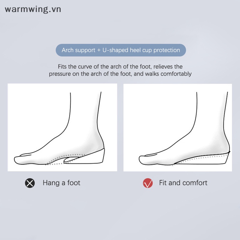 1 Đôi Đế Lót Giày Tăng Chiều Cao Giữ Ấm Cho Nam Nữ vn