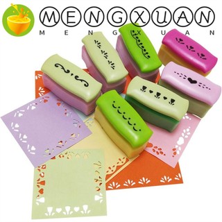 Mengxuan dụng cụ dập nổi viền giấy dập nổi họa tiết ren dành cho văn phòng trẻ em