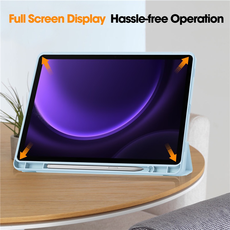 Ốp Bao Da Máy Tính Bảng tpu Có Ngăn Đựng Bút Tự Động Bật / Tắt Cho samsung galaxy tab s9 fe 11inch 2023 Smx510 sm-J516