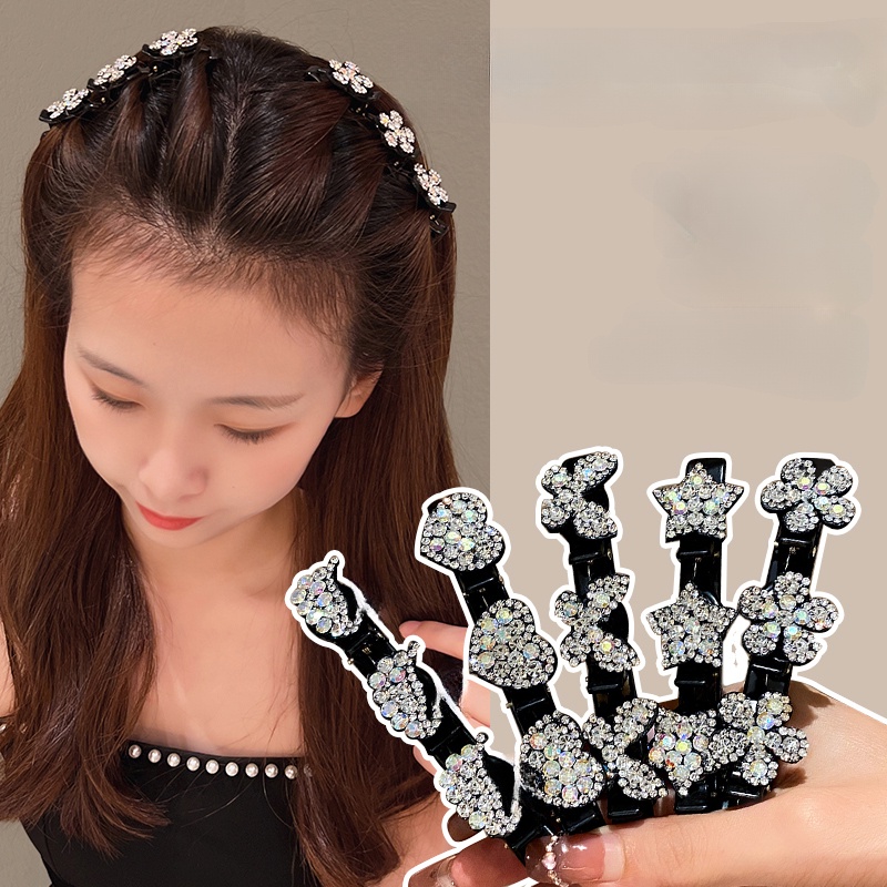 1 Kẹp Tóc Đính Đá Hình Trái Tim