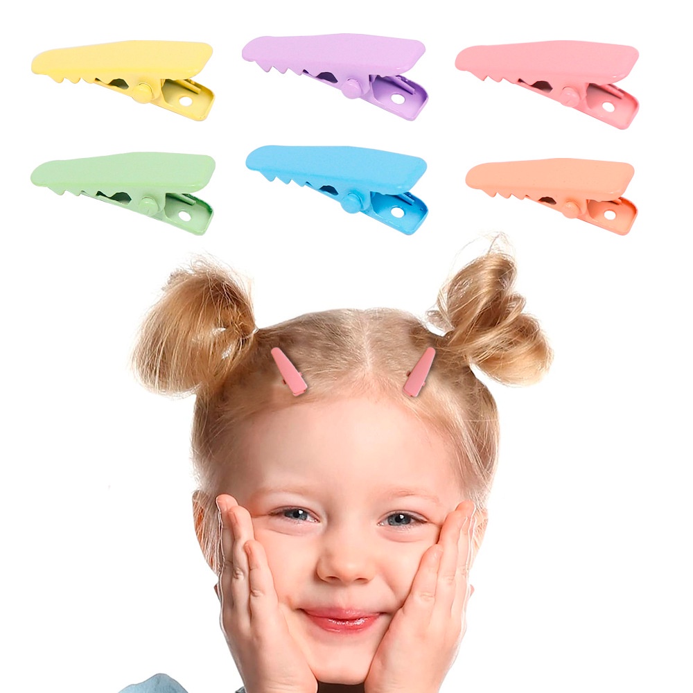 Kẹp Tóc mini Bằng Kim Loại Màu Cầu Vồng Dễ Thương Cho Bé Gái
