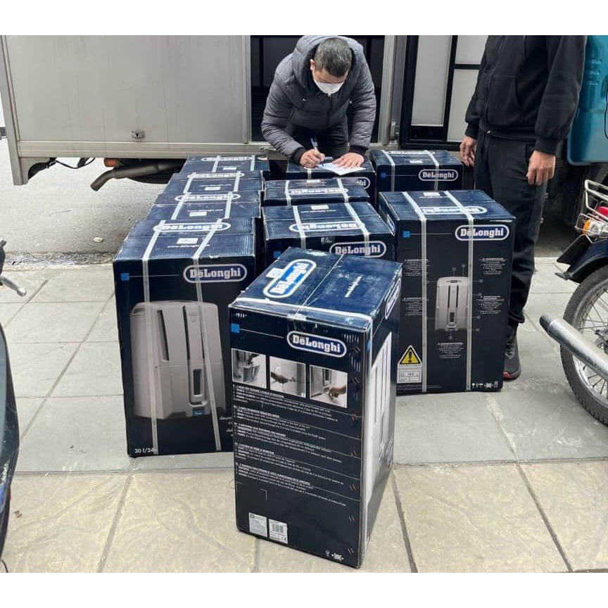 Máy Hút Ẩm DELONGHI DD230P, Điều Hòa Không Khí, Dung Tích 30L, Cho Phòng 150m2, Nhập Đức, BH 12 Tháng, Shop Hàng Đức