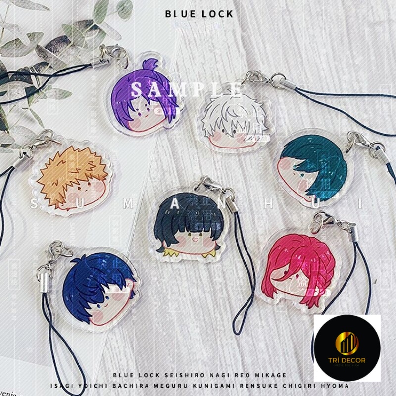 Dây treo điện thoại móc khóa Chigiri Hyoma Isagi Yoichi Anime KeyChain BLUE LOCK Cute phụ kiện trang trí dễ thương