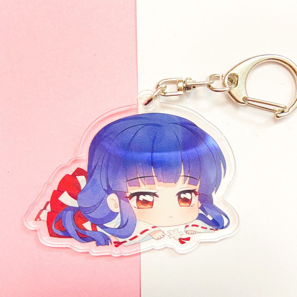 Móc khóa INUYASHA KHUYỂN DẠ XOA VER NẰM in hình anime chibi