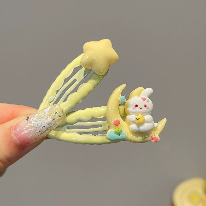 Kẹp Tóc Hình Thỏ / Ngôi Sao / Mặt Trăng Xinh Xắn Cho Bé