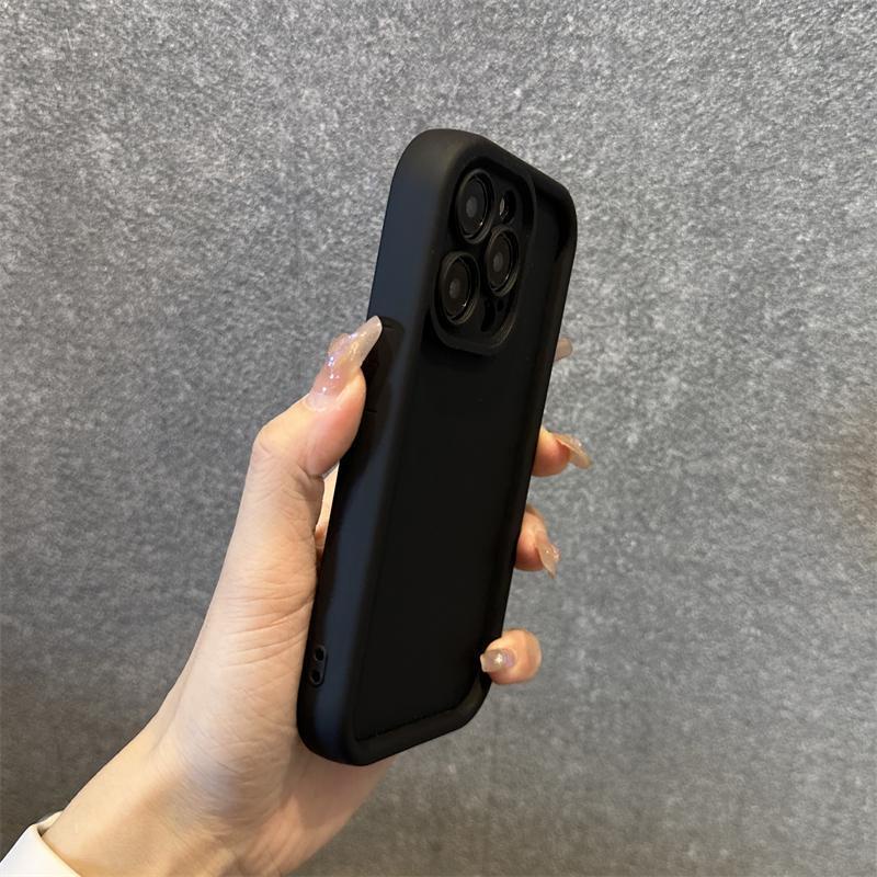 Ốp Điện Thoại Màu Đen Trơn Cho iphone15 13pro 14 apple 12 11 / 13