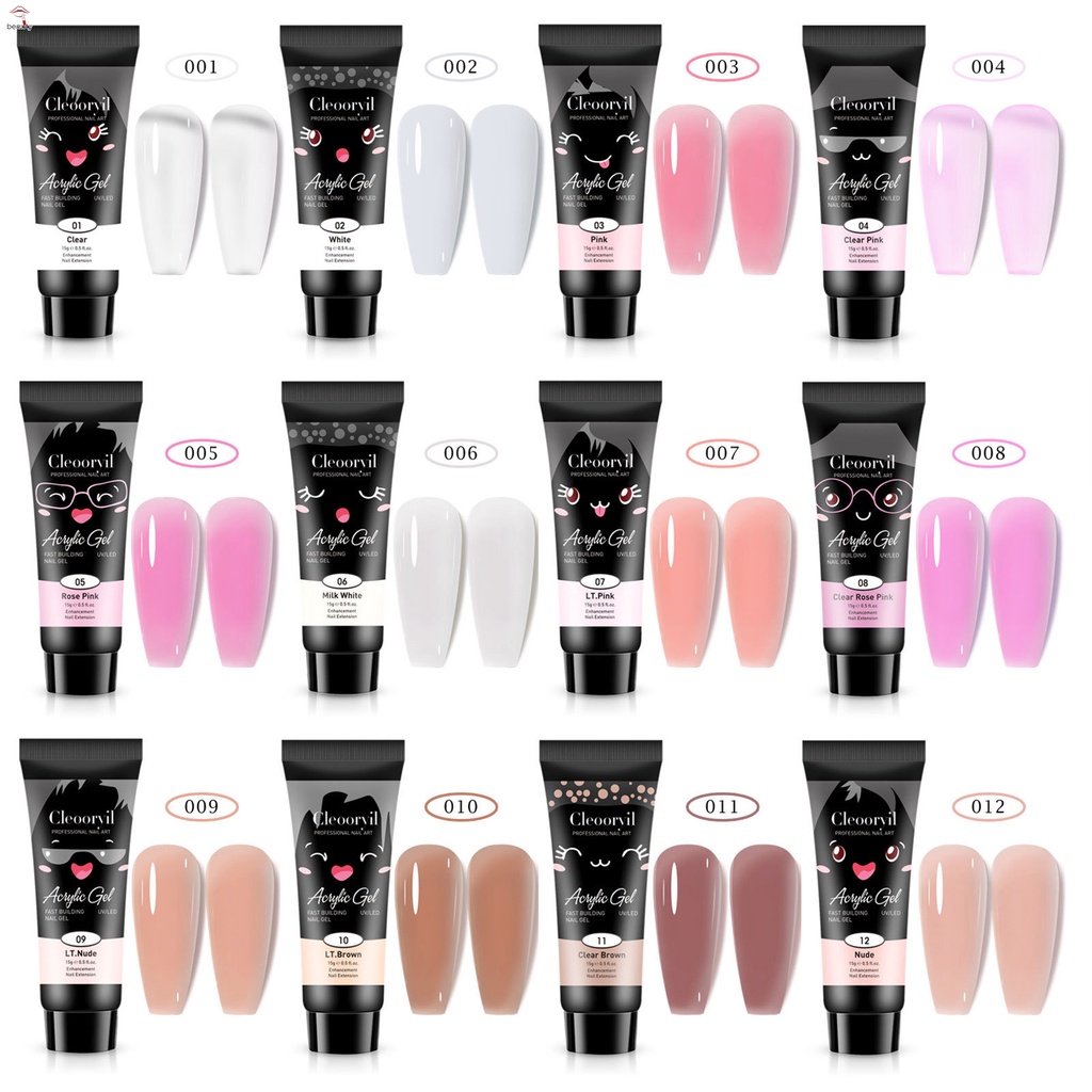 Keo Dán Nối Dài Móng Tay Chuyên Nghiệp Màu Sắc Đơn Giản 15ml