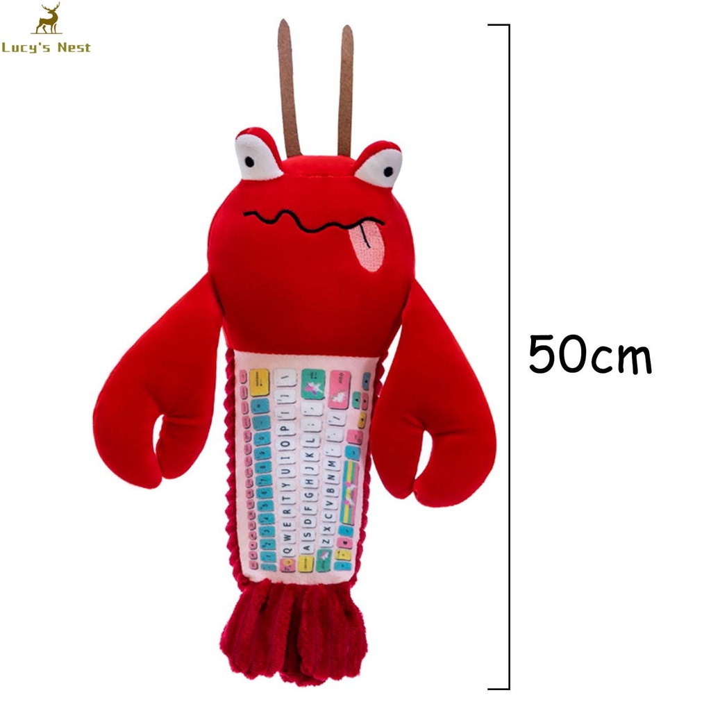 Kawaii Đồ Chơi Nhồi Bông Hình Tôm Sáng Tạo Dễ Thương