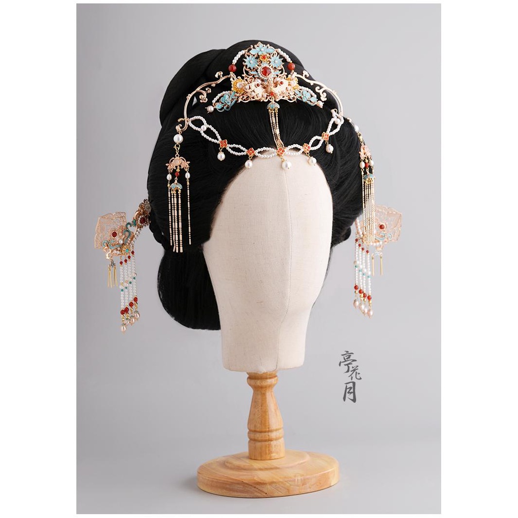 Kẹp Tóc Tua Rua Mạ Vàng Kiểu Hán Phục Trung Hoa Xinh Xắn Cho Cô Dâu