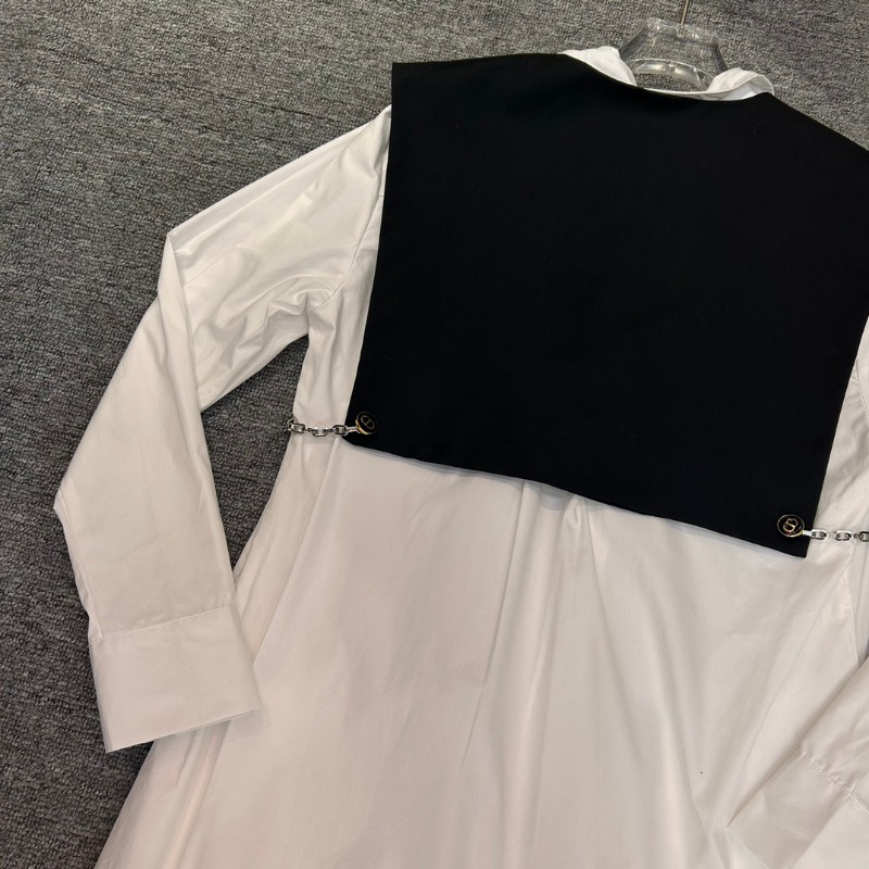 23ss Mùa Thu Sớm Mùa Thu Áo vest Nhỏ Có Nút Mới ➕Váy Sơ Mi Phiên Bản Của Váy Sơ Mi