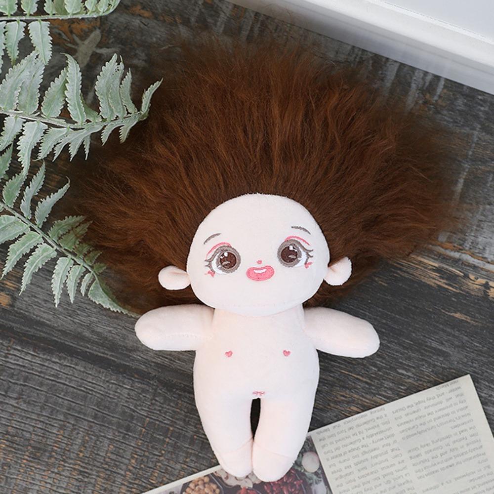 1 Búp Bê Nhồi Bông cotton Tóc Xanh Hình Ngôi Sao Tóc Dài 20cm Không Gây Kích Ứng Cho Bé Gái