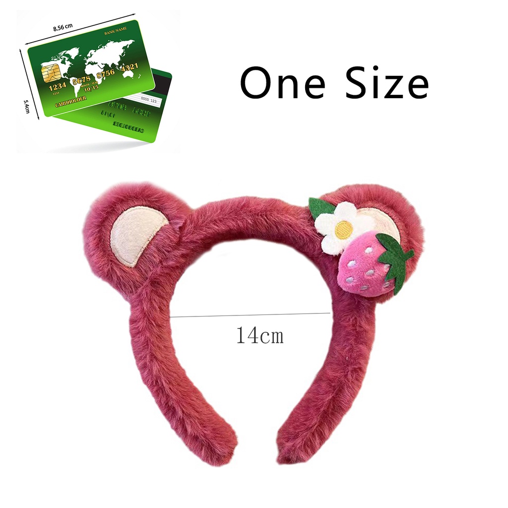 1 Băng Đô Cài Tóc Rửa Mặt Bằng Vải Bông Hình Gấu Phong Cách Ngọt Ngào Mới Cho Nữ