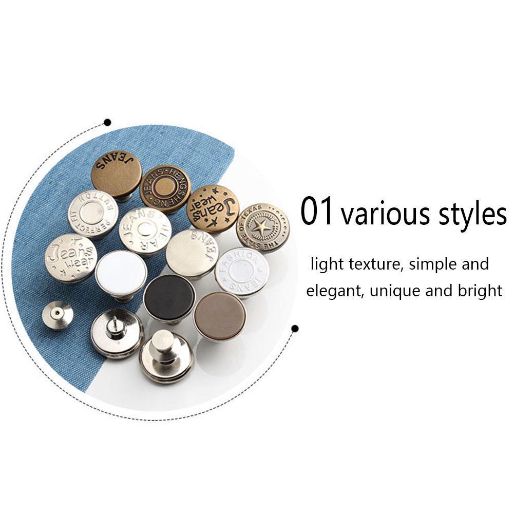 Nút Thắt Lưng Quần jeans Bằng Kim Loại Thu Gọn diy a9e3