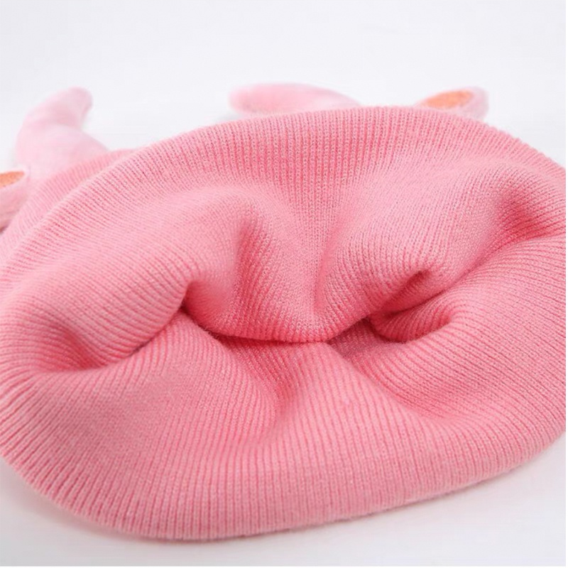 Set Mũ Len + Khăn Choàng Cổ Dễ Thương Cho Bé 0-3 Tuổi