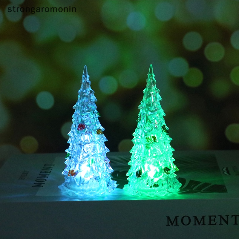Cây Thông Giáng Sinh mini Có Đèn led Nhiều Màu Trang Trí Nhà Búp Bê