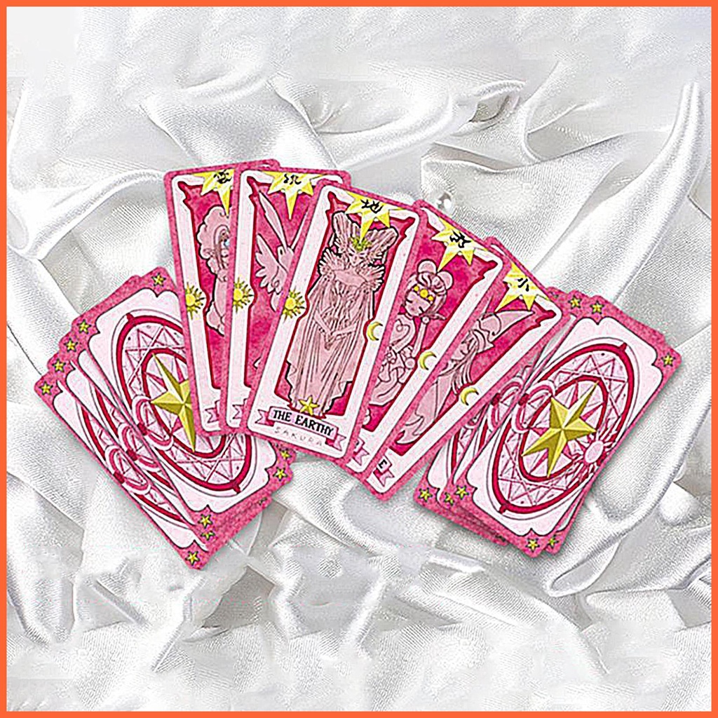 Set 52 Tấm Thẻ Bài tarot Phim Hoạt Hình sakura