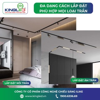 [KING LED - CHÍNH HÃNG] ĐÈN LED RAY NAM CHÂM SIÊU MỎNG CHIẾU RỌI 12W (CRX)