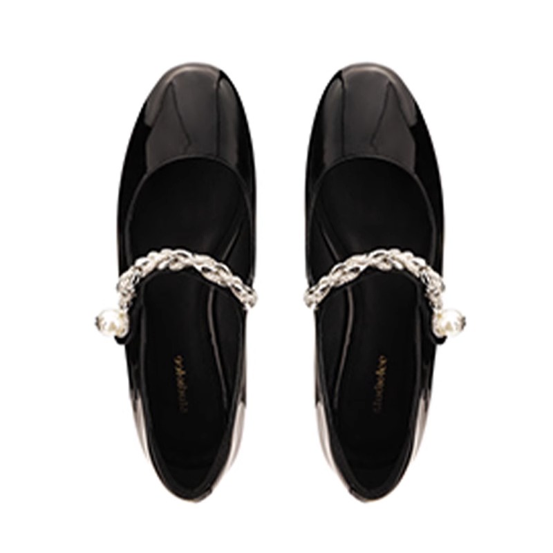 Giày Búp Bê Da Mềm Gót Thấp Mũi Tròn Kiểu retro Pháp Thời Trang Mùa Hè 2023 Cho Bạn Gái