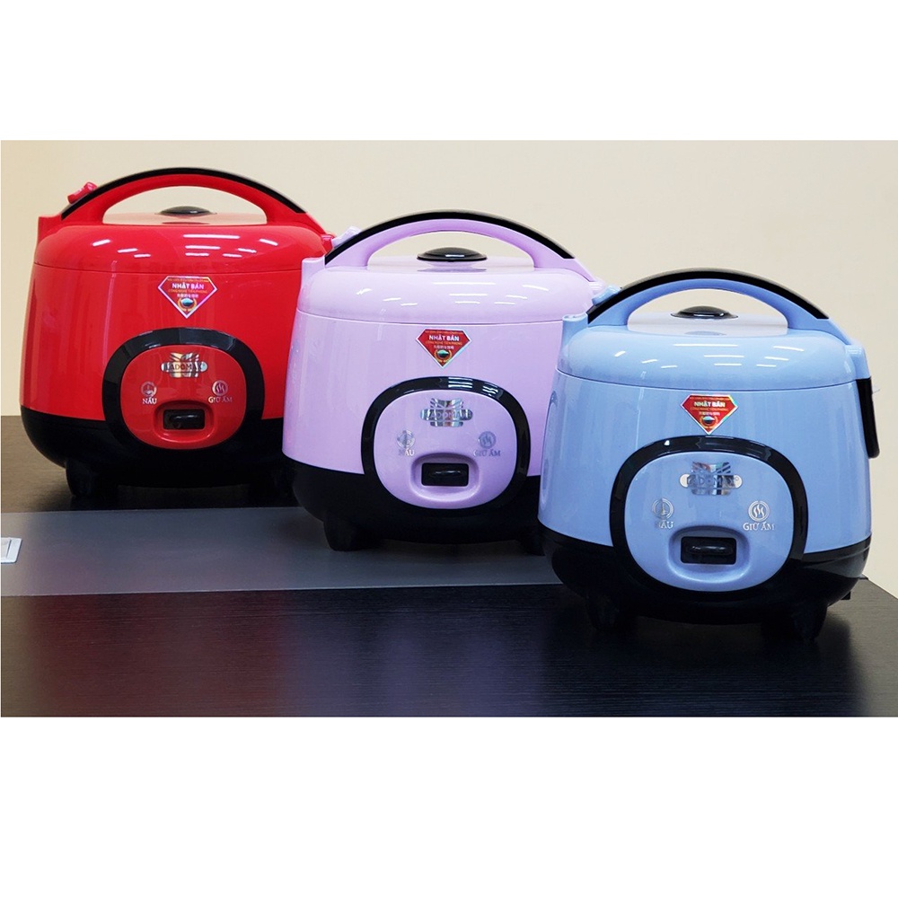 Nồi cơm điện sinh viên 1.2L Ladomax HA-7412 lòng niêu chống dính nấu cơm mềm, không cơm cháy